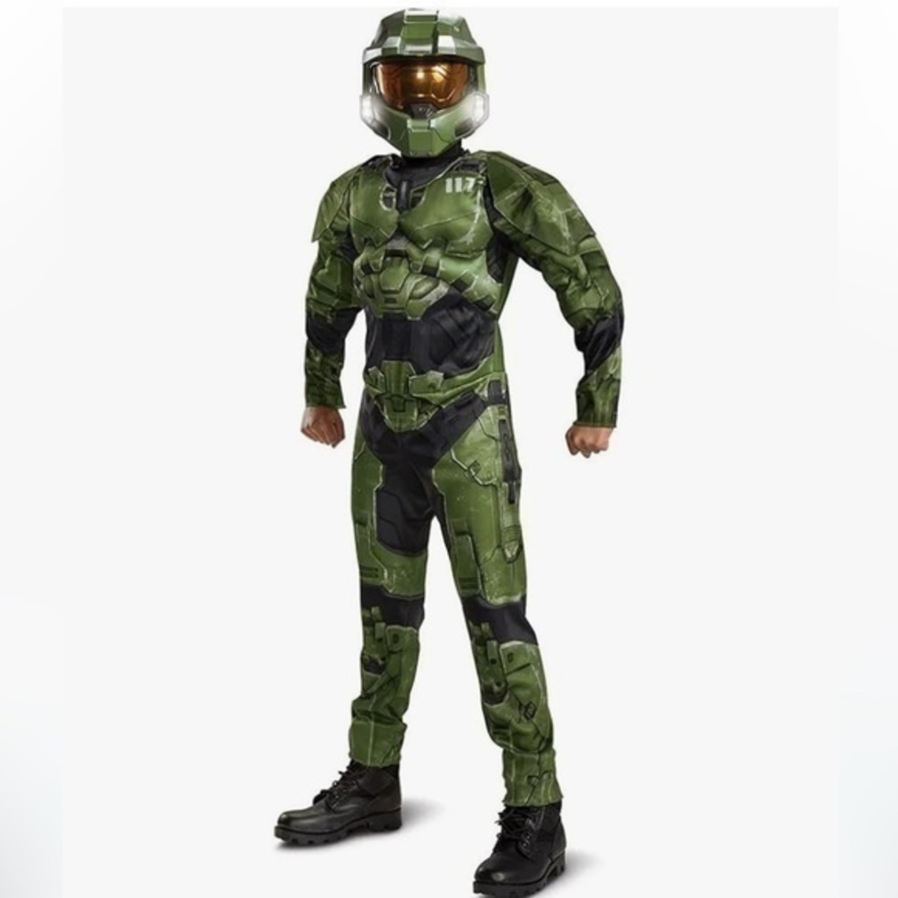 NWT Disguise Master Chief or Spartain Halo Costume Kids Boys Halloween costume